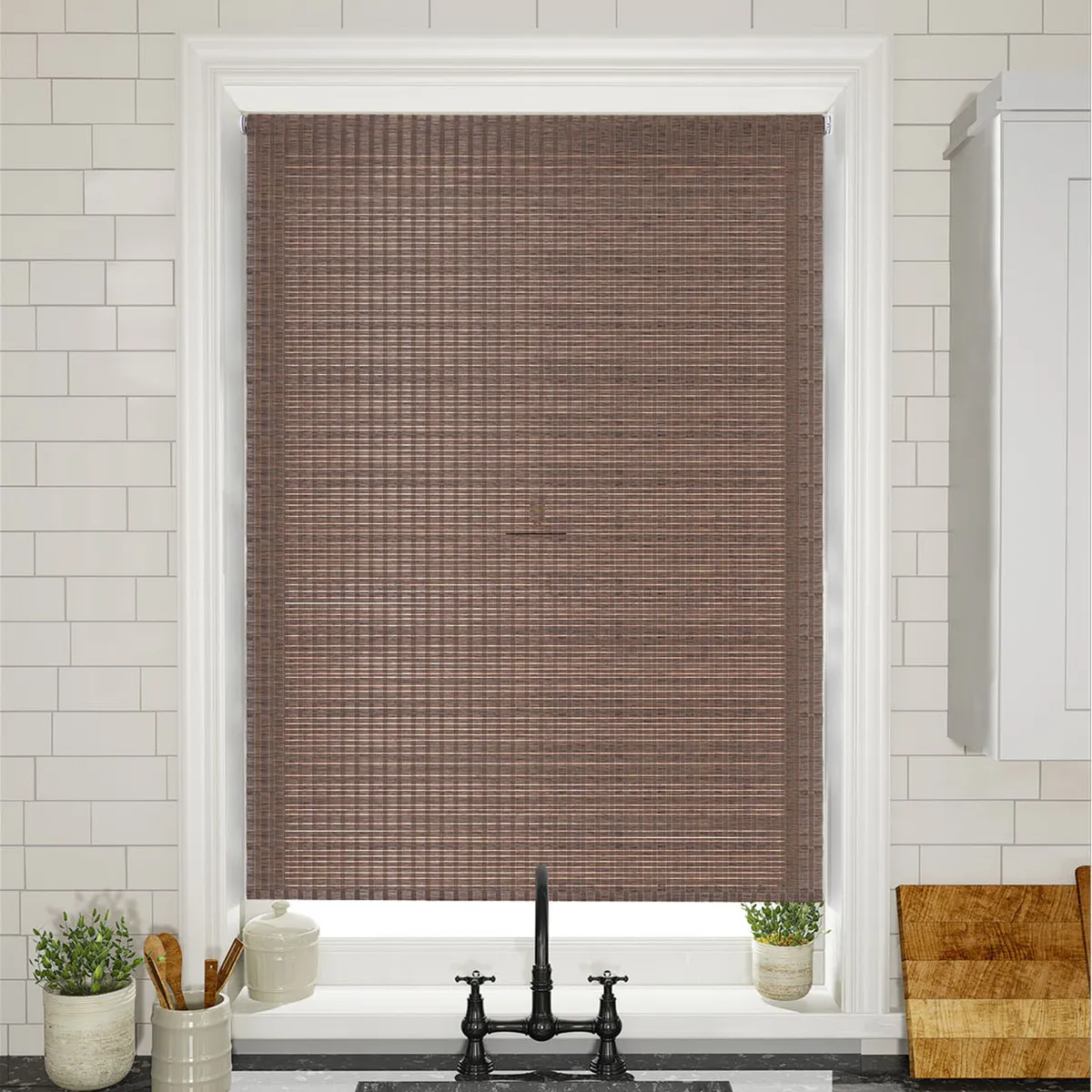 JUST HOME COLLECTION - Cortina Roller Bambú Café