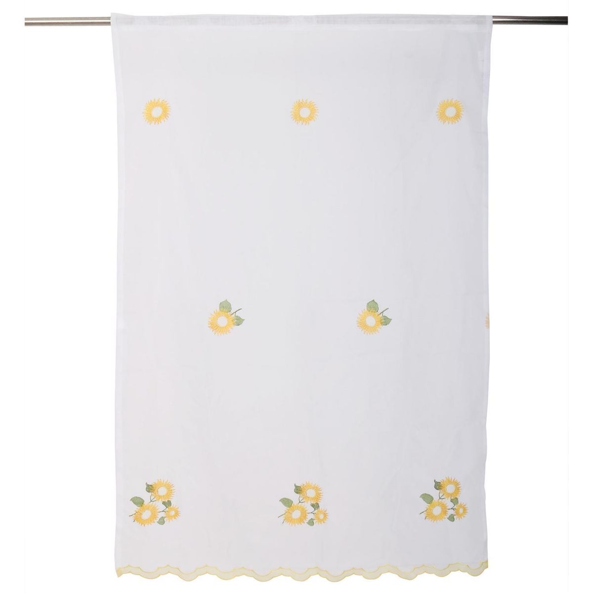 JUST HOME COLLECTION - Cortina cocina flores 85x130 cm