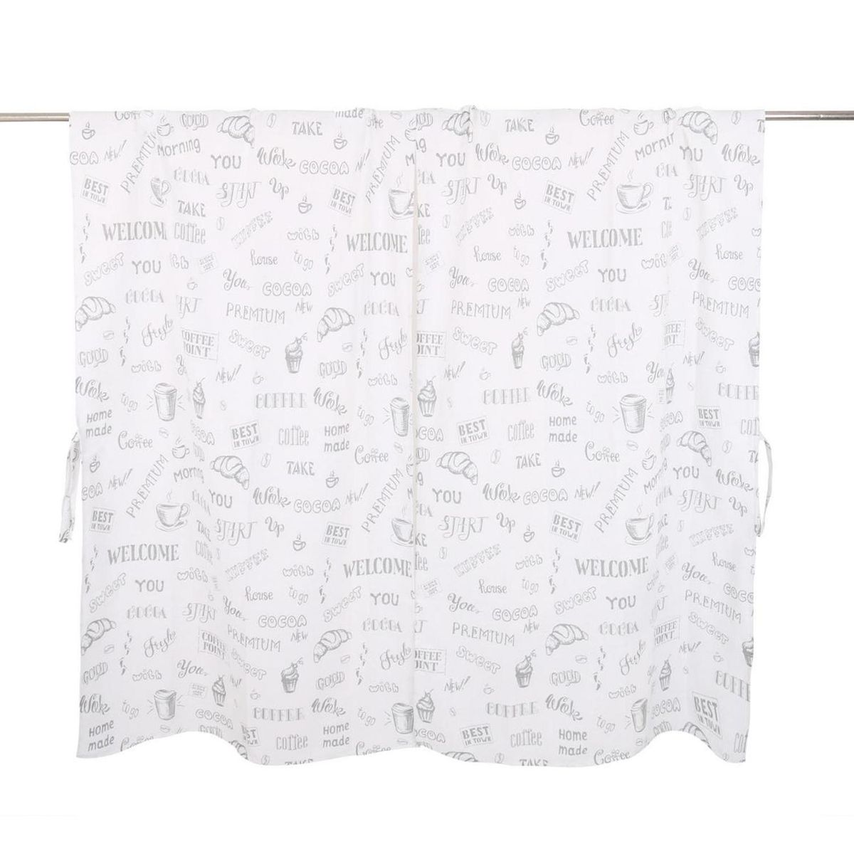 JUST HOME COLLECTION - Cortina cocina coffee 85x130 cm