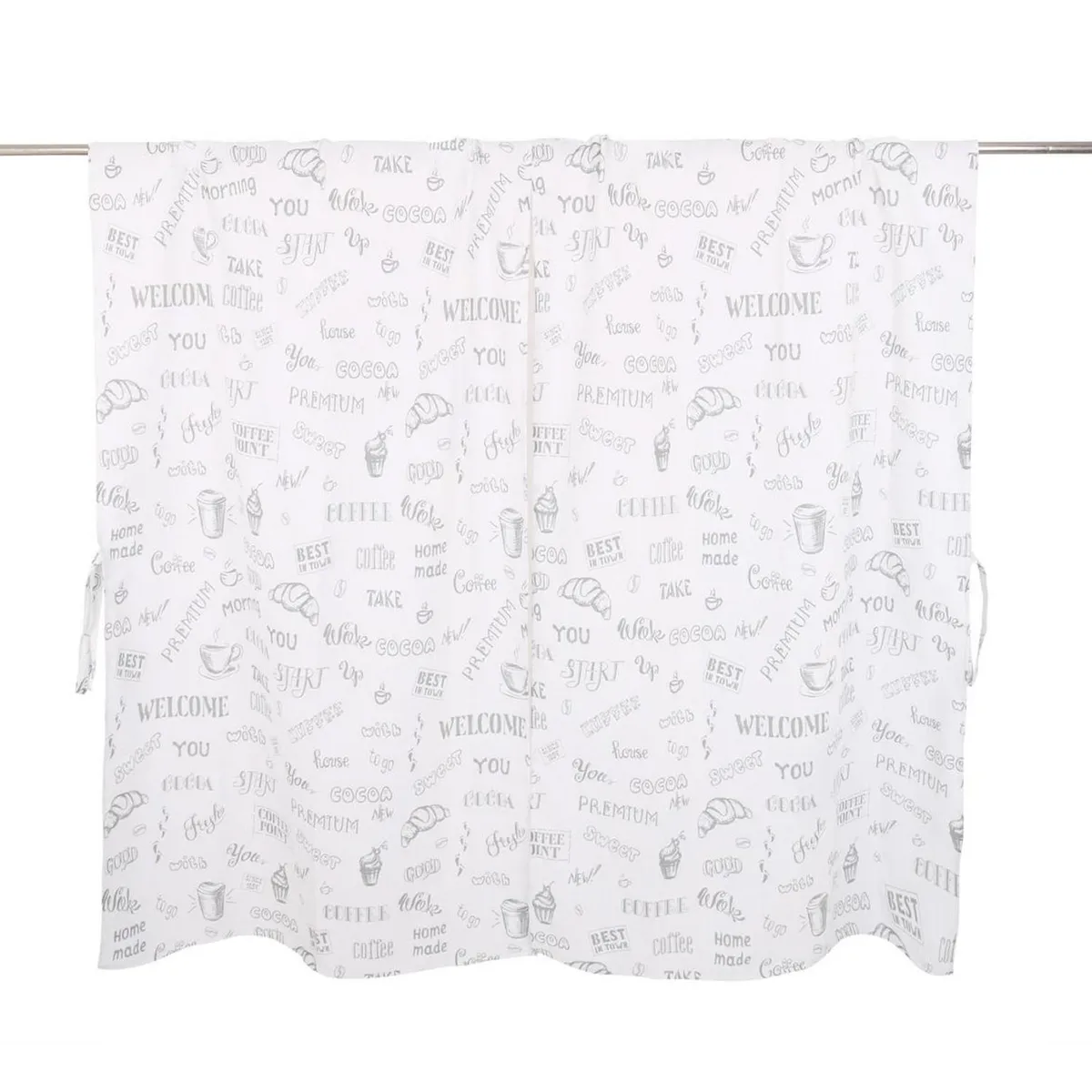 JUST HOME COLLECTION - Cortina cocina coffee 85x130 cm