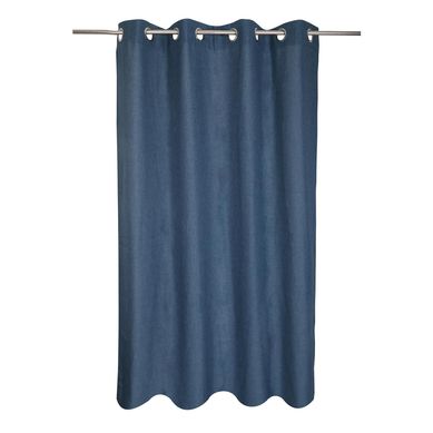 Cortina recicl lino 135x220 cm azul