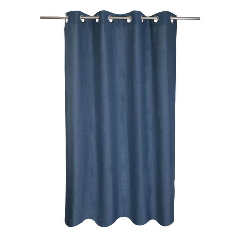 JUST HOME COLLECTION - Cortina recicl lino 135x220 cm azul