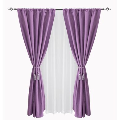Combo cortina + velo 145x220 cm morado