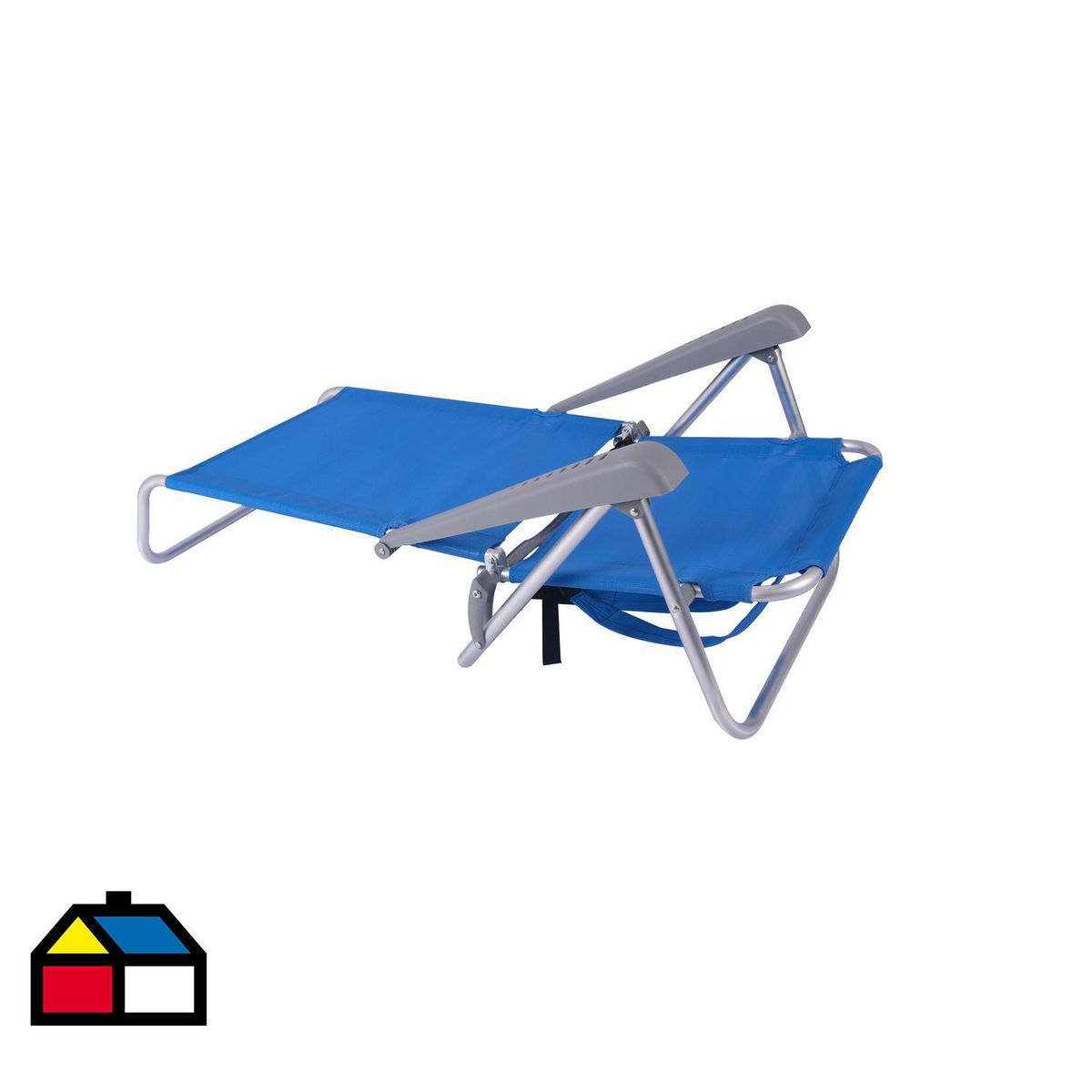 KLIMBER - Silla Plegable Playa 60x74x82 cm Azul