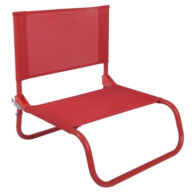 Silla playa beach text rojo.