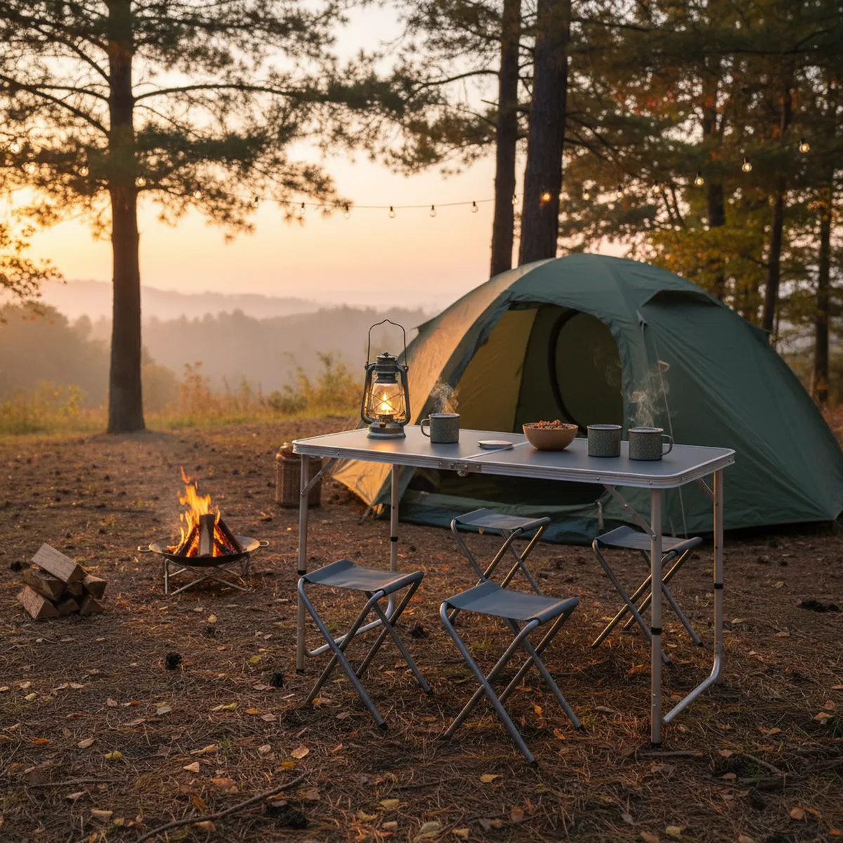 KLIMBER - Set mesa pleg camping c/4piso