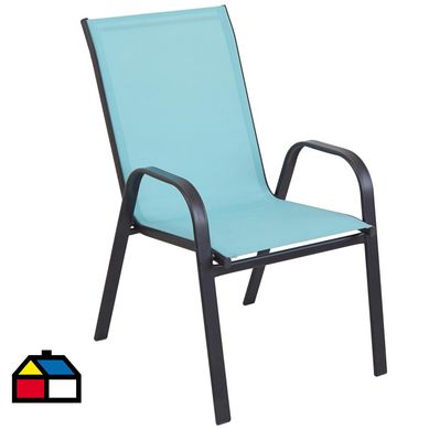 Silla de terraza sling aqua