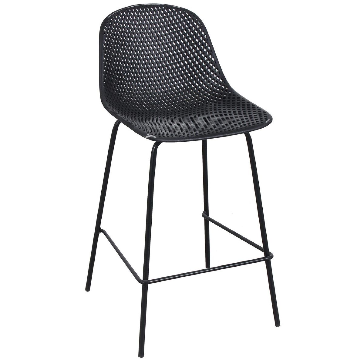 JUST HOME COLLECTION - Silla Bar Terraza Montpellier Negro 95x52x47 cm