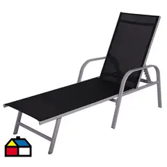 JUST HOME COLLECTION - Reposera PVC Negro
