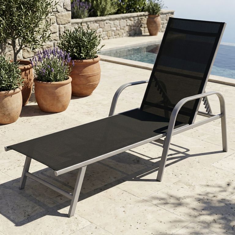 Reposera PVC Negro