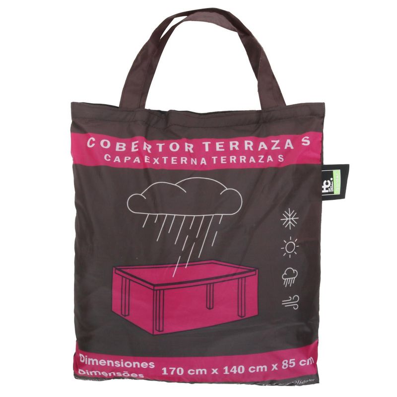 JUST HOME COLLECTION - Cobertor de Terraza S Rectangular 140x170x85 cm Poliuretano Café