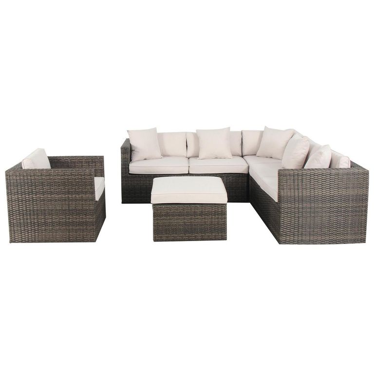 Set Fundas de Juego de terraza Otra 63x64 Poliéster Natural