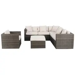 JUST HOME COLLECTION - Set Fundas de Juego de terraza Otra 63x64x Poliéster Natural