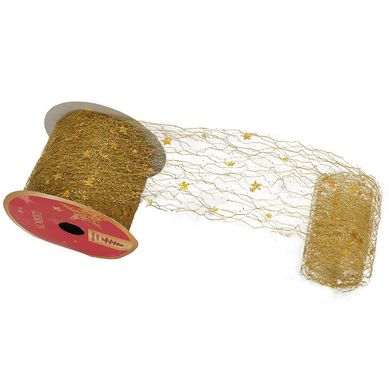 Malla 6x270 cm dorado brillo