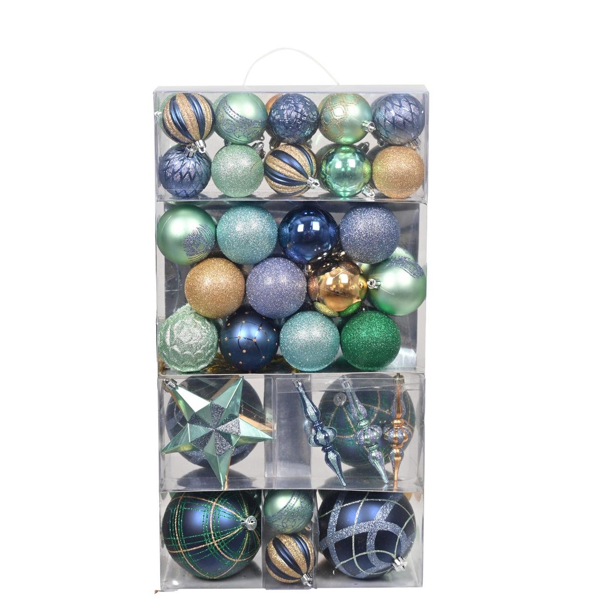 DEAR SANTA - Set 75 adornos blue festival