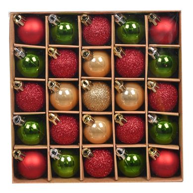 Set 25 esferas 3 cm noel