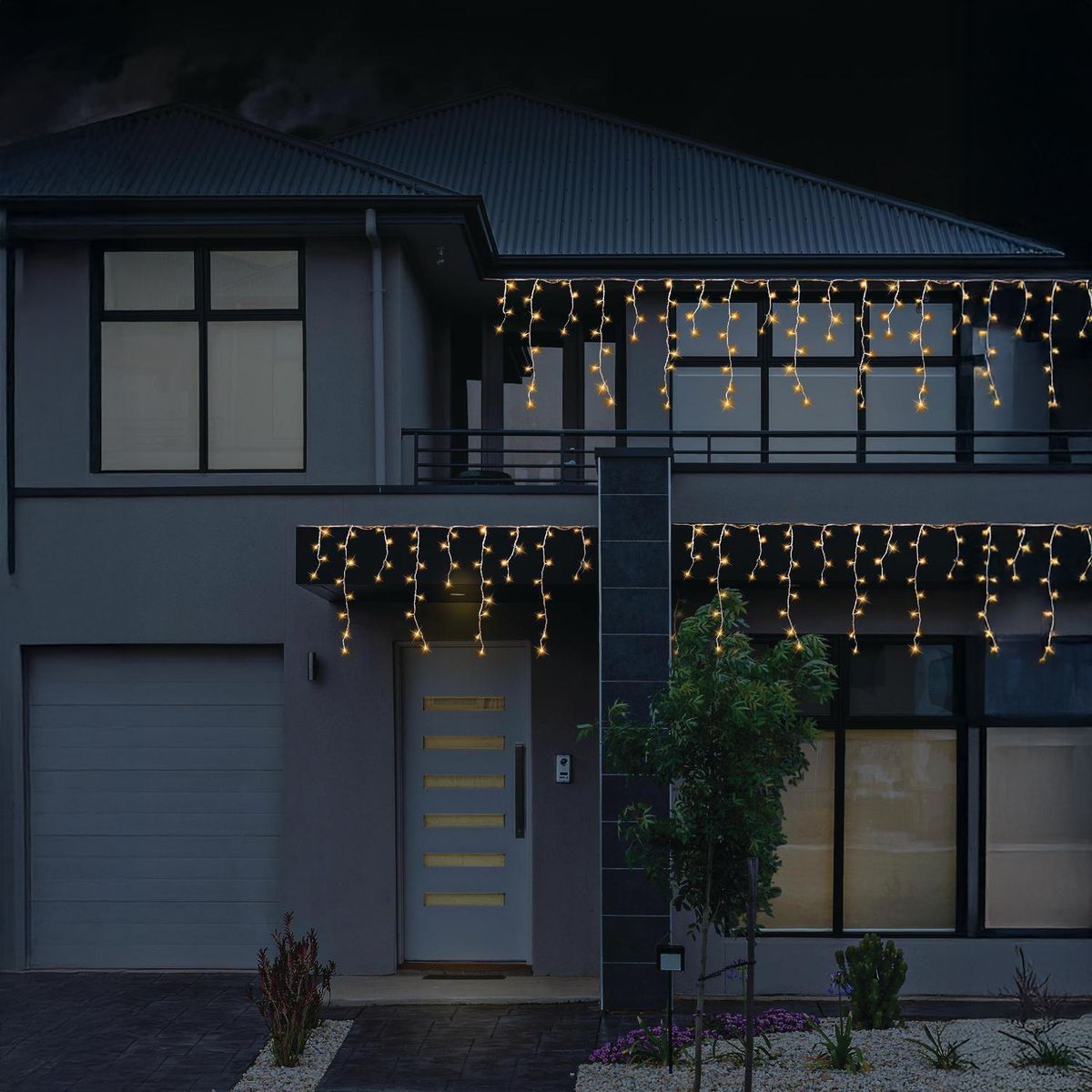 DEAR SANTA - Cortina 408 luces solar cálida