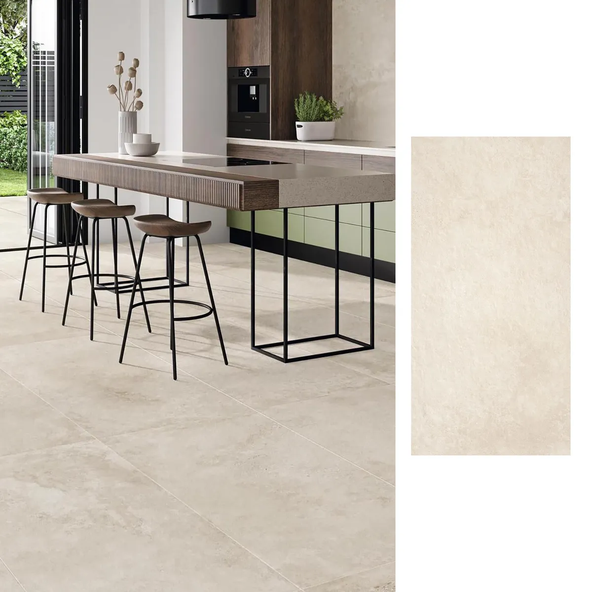 STN - Porcelanato 60x120 cm Amstel Beige Beige 1.42 m2
