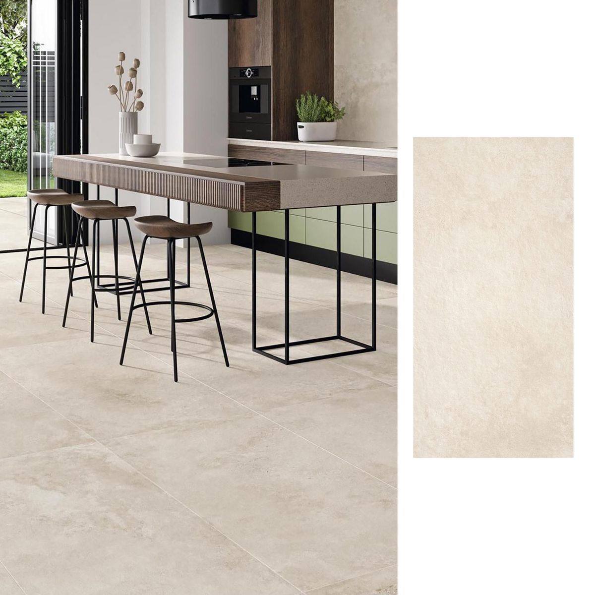 STN - Porcelanato 60x120 cm Amstel Beige Beige 1.42 m2
