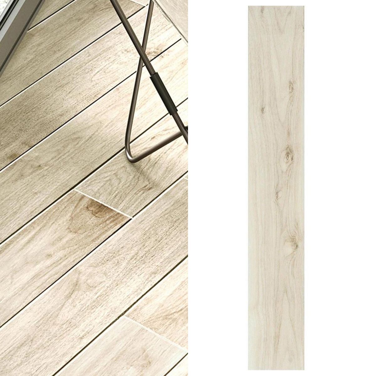 STN - Porcelanato 15x90 cm Bayard Blanco Blanco 1.21 m2