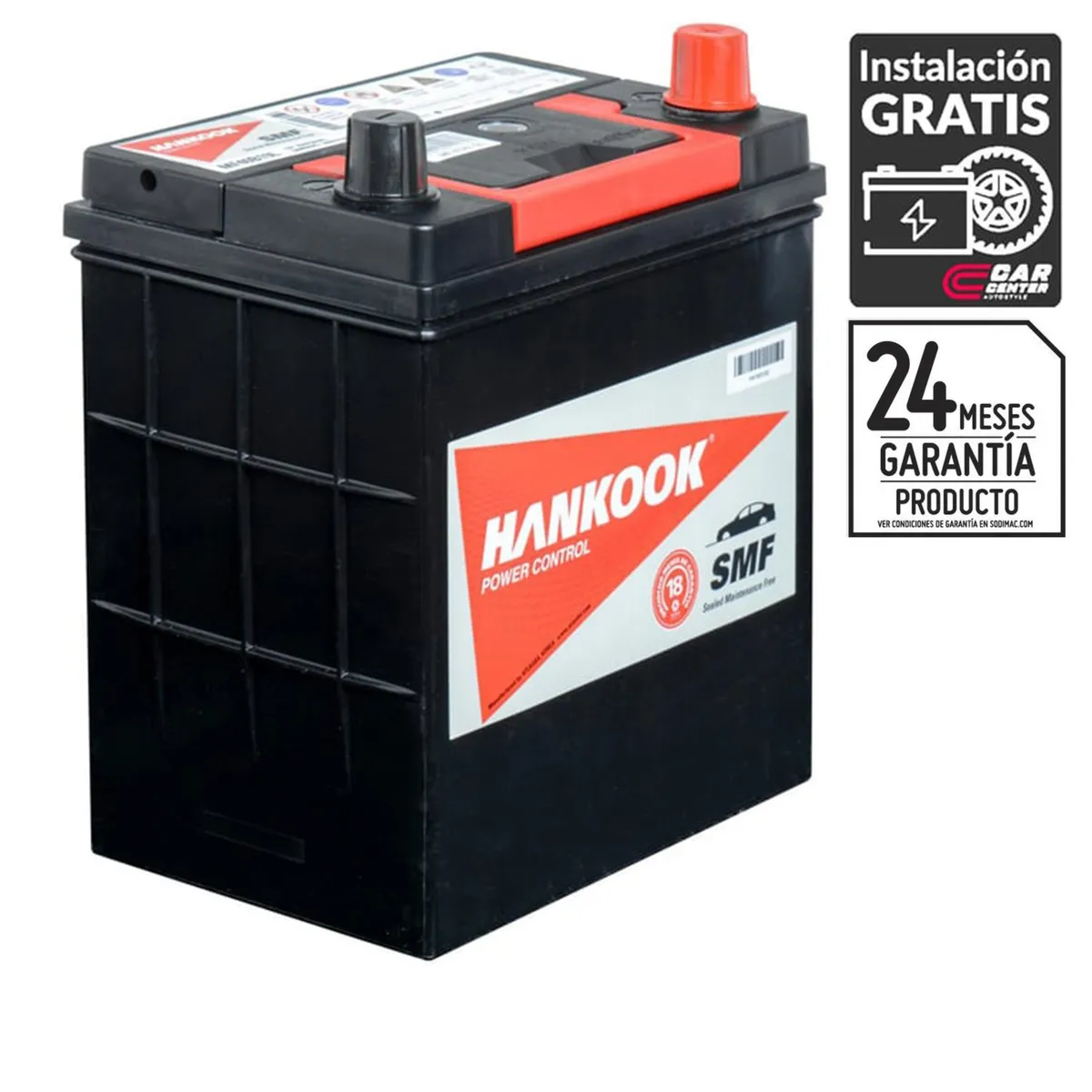 HANKOOK - Batería de Auto 35 Ah Positivo Derecho 330 CCA