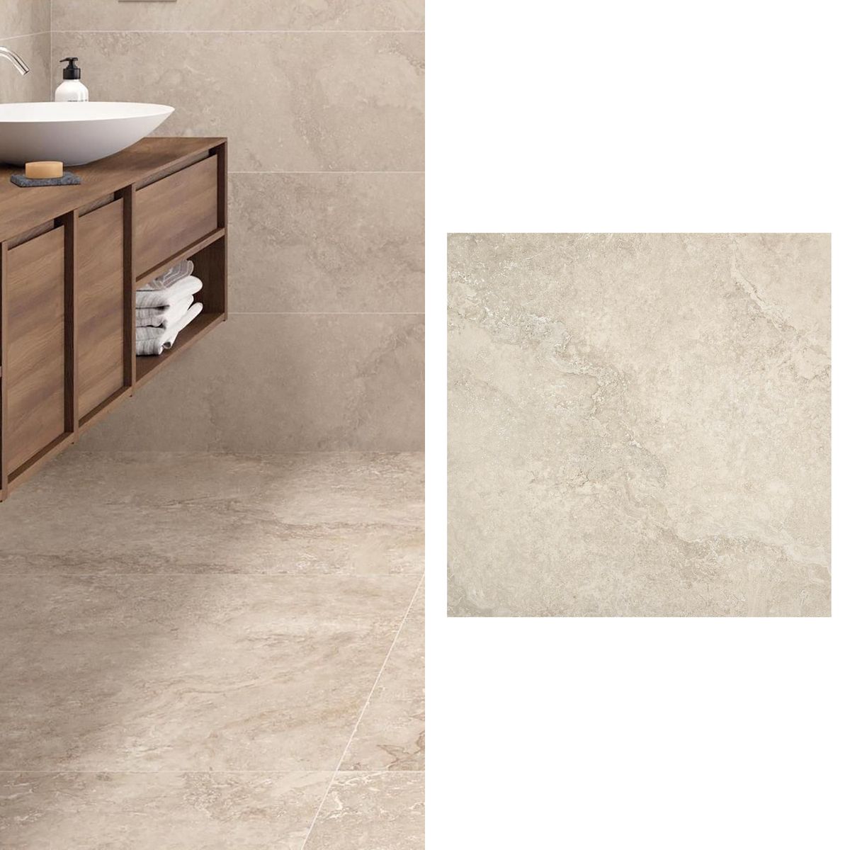Porcelanato 100x100 cm Rockstone Beige Beige 1.98 m2, marca STN - Foto Principal
