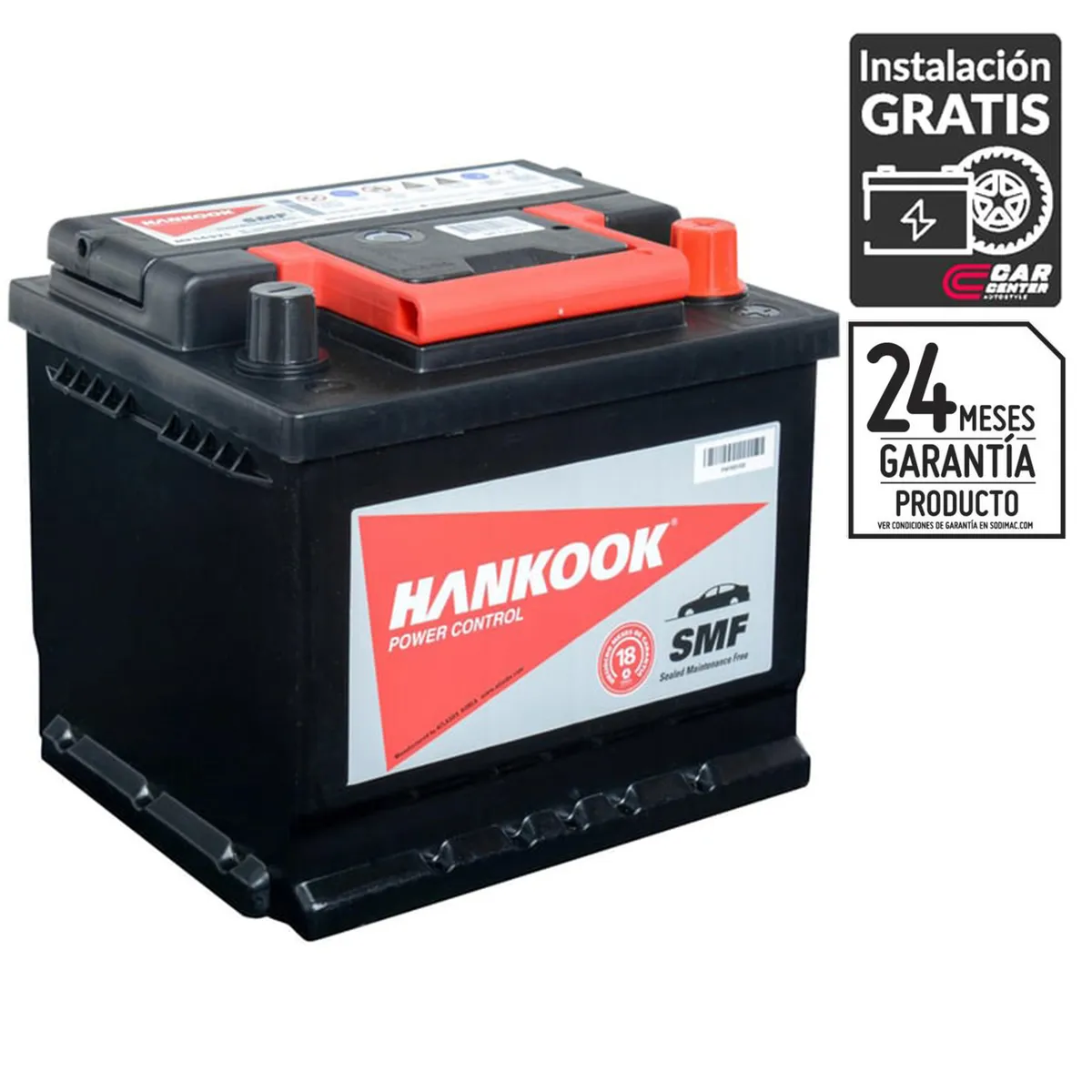 HANKOOK - Batería de Auto 45 Ah Positivo Derecho 450 CCA