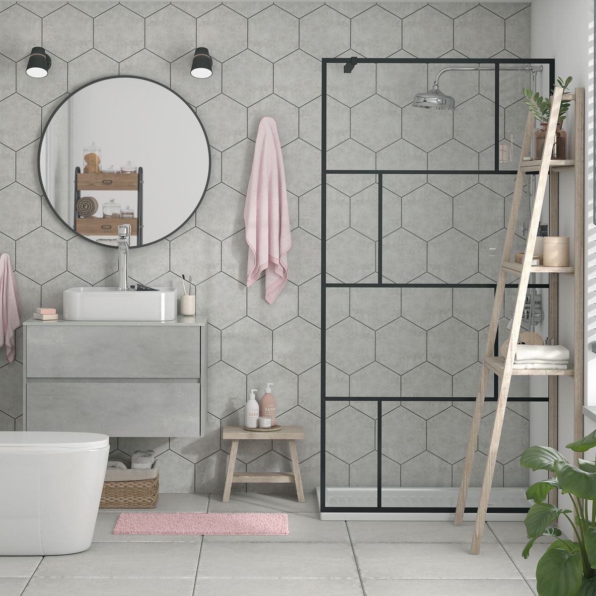 STN - Porcelanato 60x60 cm Space Gris Gris 1.44 m2