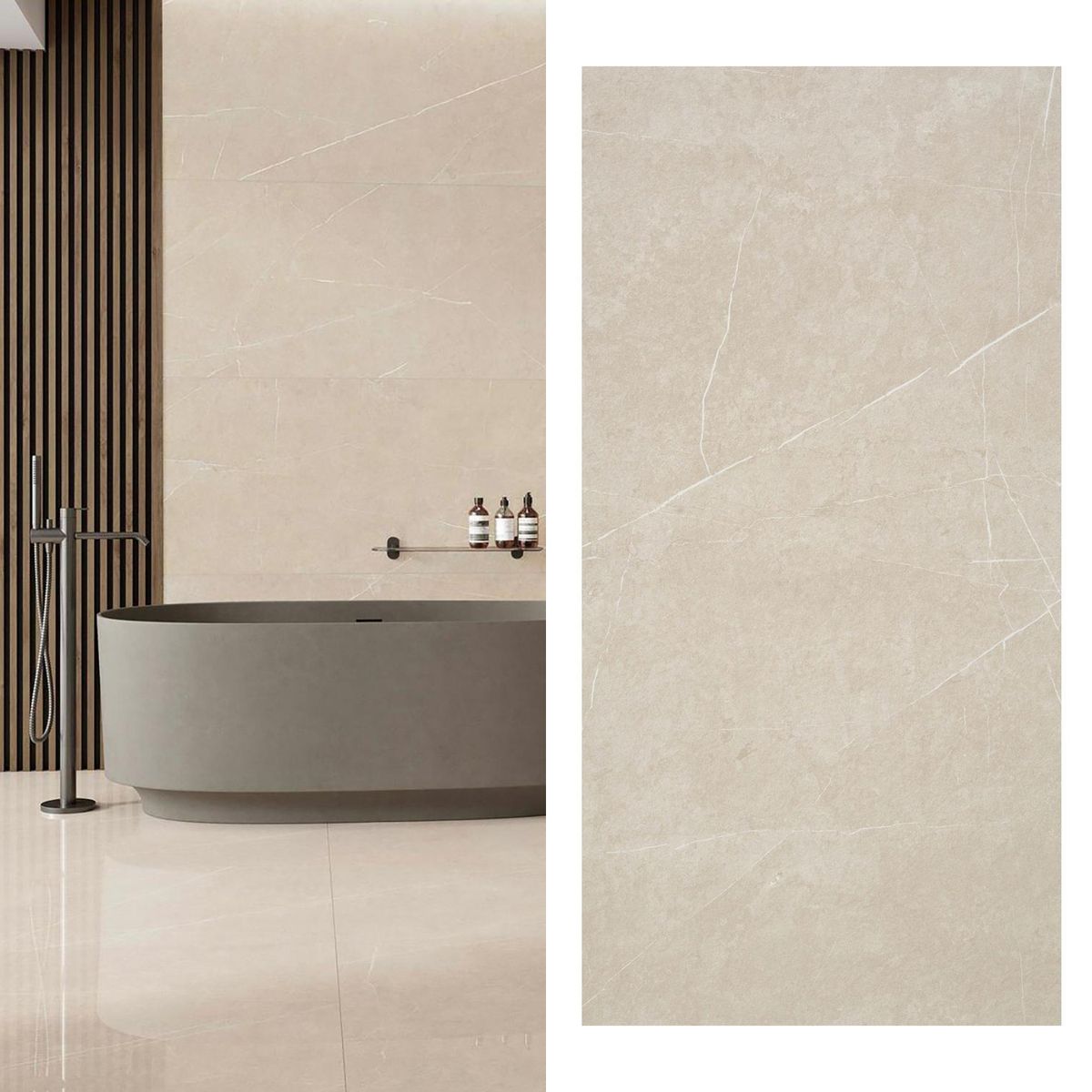 STN - Porcelanato 60x120 cm Tact Bone Otro 1.42 m2
