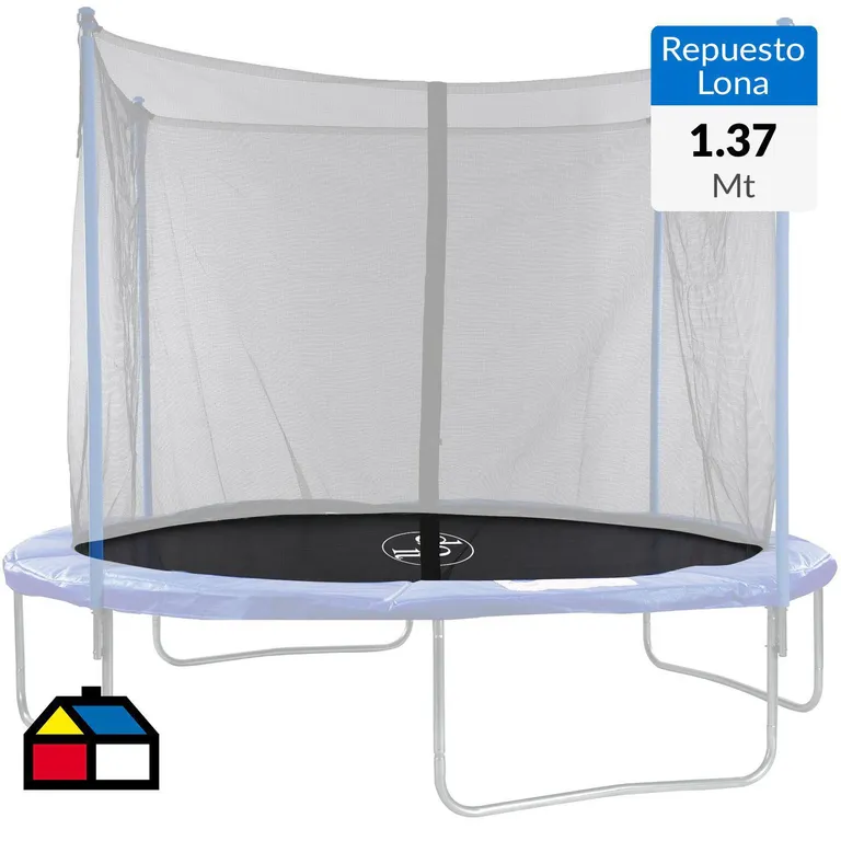 Repuesto Lona Trampolín 137x1x137 cm Negro