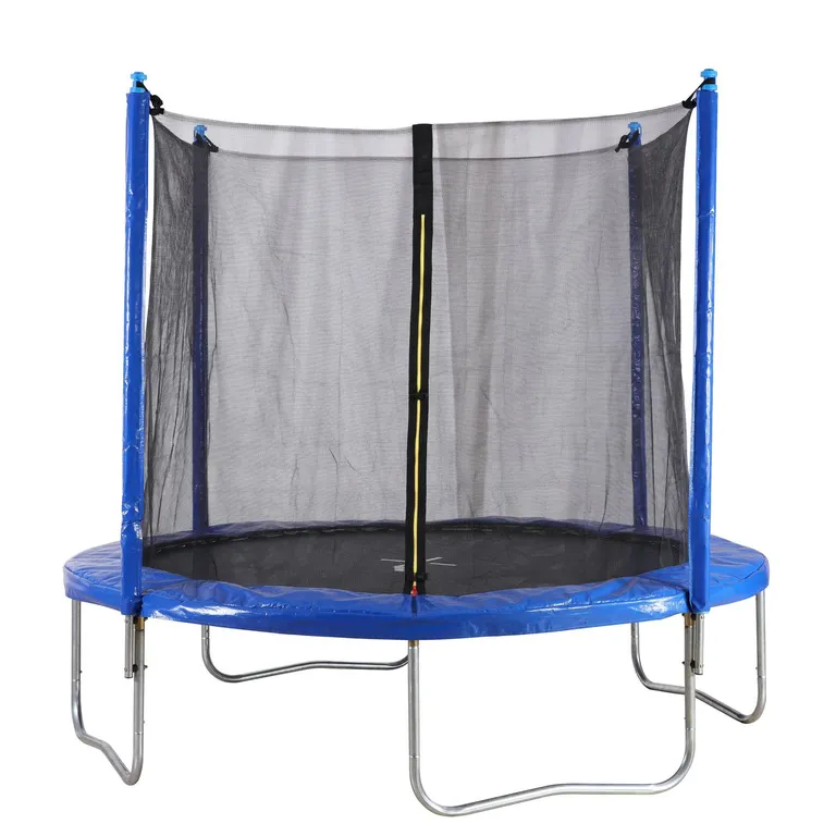 Cama Elástica y Malla Protección 244x210x244 cm Azul/ Negro