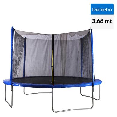 Cama elstica 3,66 m + malla de proteccin