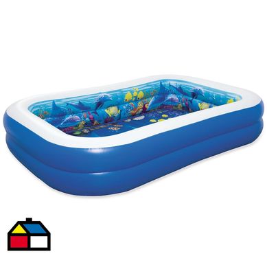 Piscina inflable 3D 262x175x51 cm