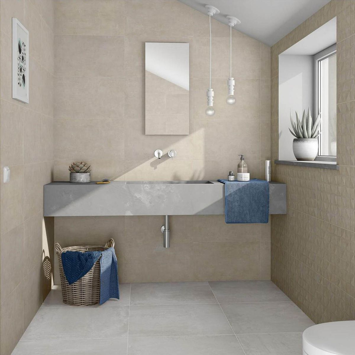 PAMESA - Porcelanato 60.8x60.8 cm Salem Ceniza Ceniza 1.85 m2