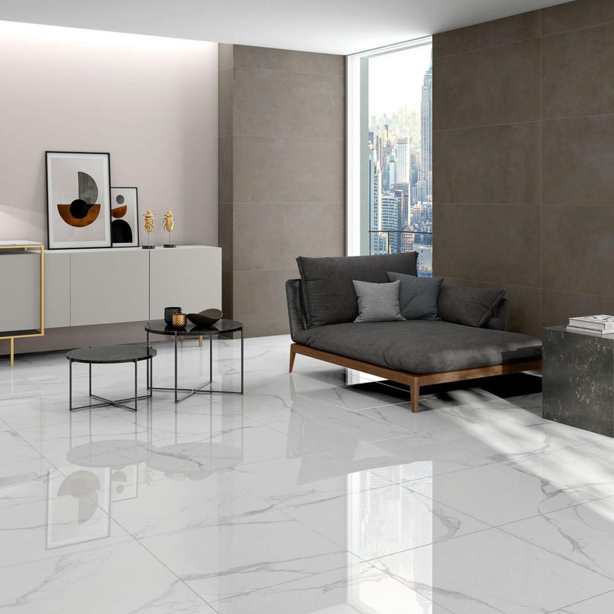 PAMESA - Porcelanato 60.8x60.8 cm Portofino Brillo Otro 1.48 m2