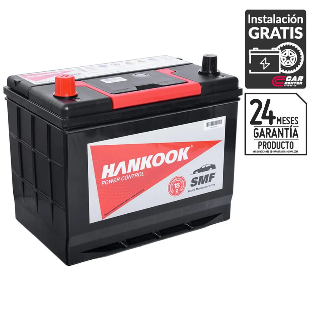 HANKOOK - Batería de Auto 70 Ah Positivo Izquierdo 600 CCA