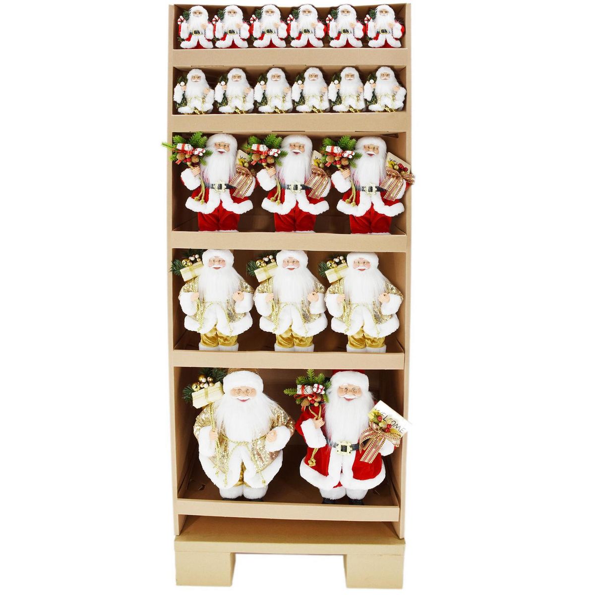 DEAR SANTA - Santa 40 cm rojo/dorado diseño surtido