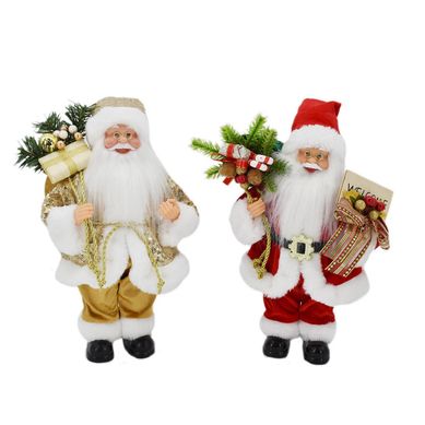 Santa 30 cm rojo/dorado diseo surtido