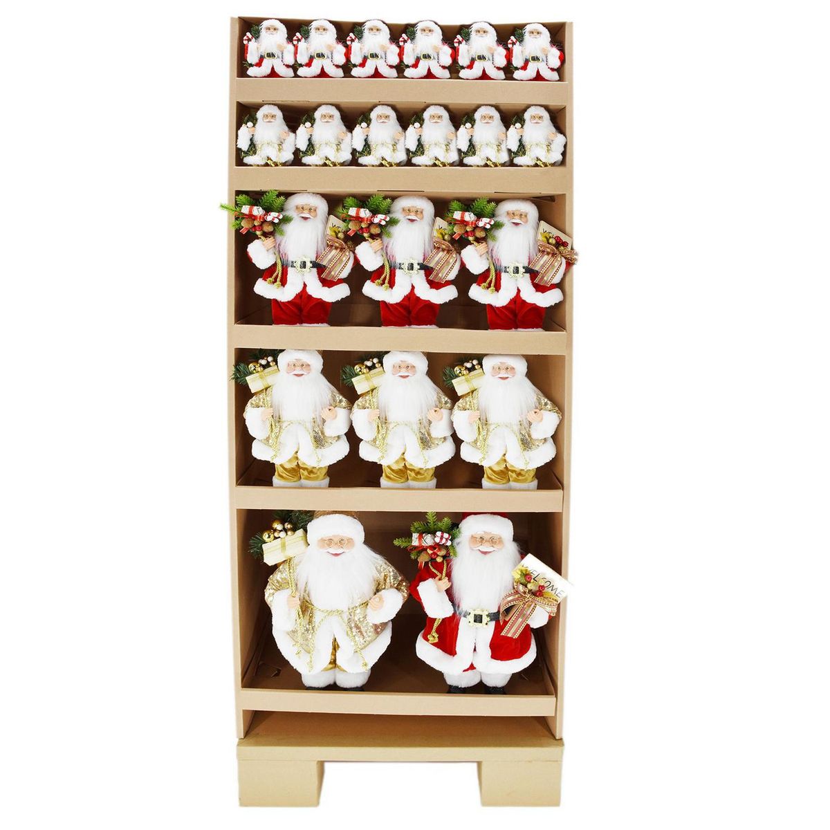 DEAR SANTA - Santa 19 cm rojo/dorado diseño surtido