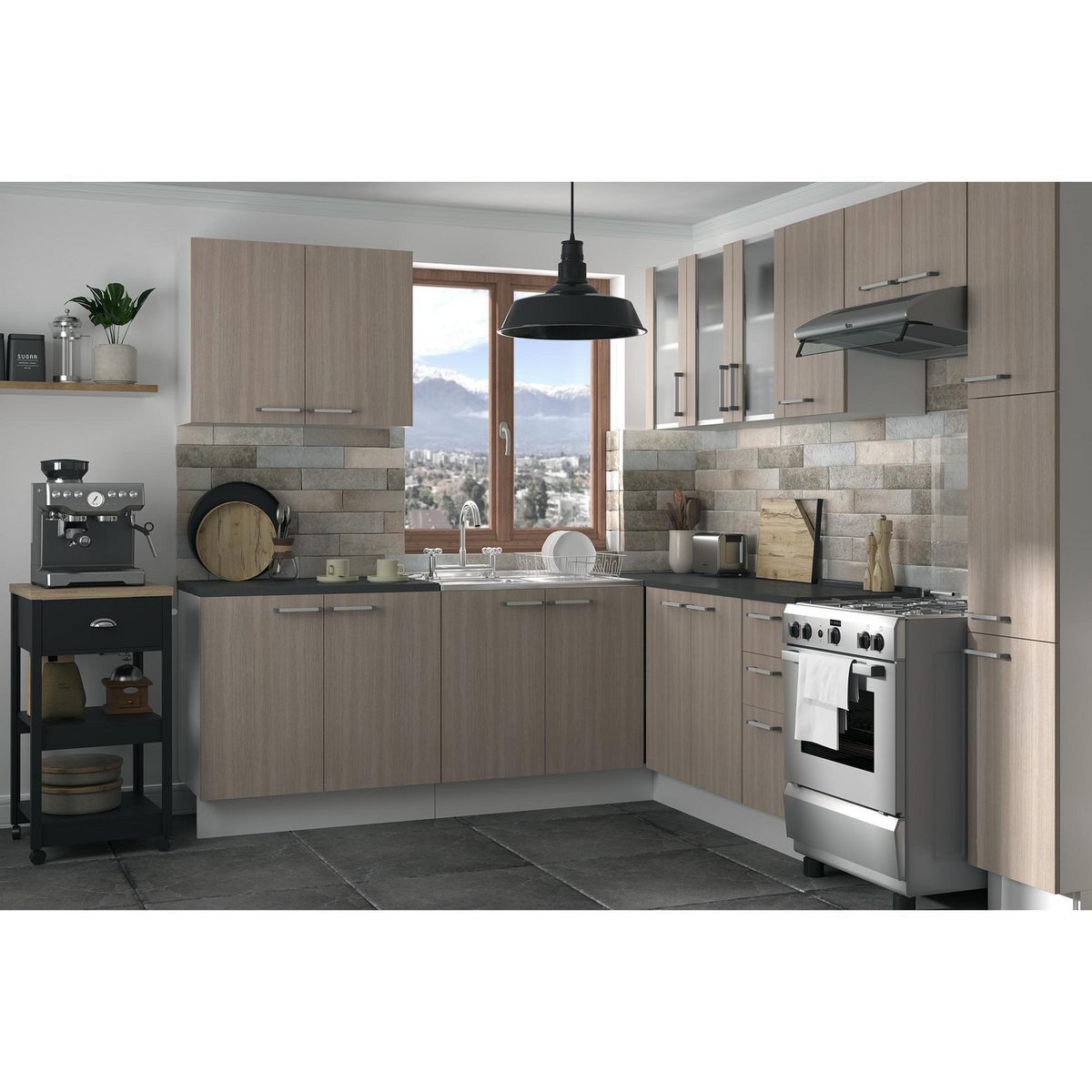 PAMESA - Porcelanato 7x28 cm Brickwall Sand Otro 0.53 m2