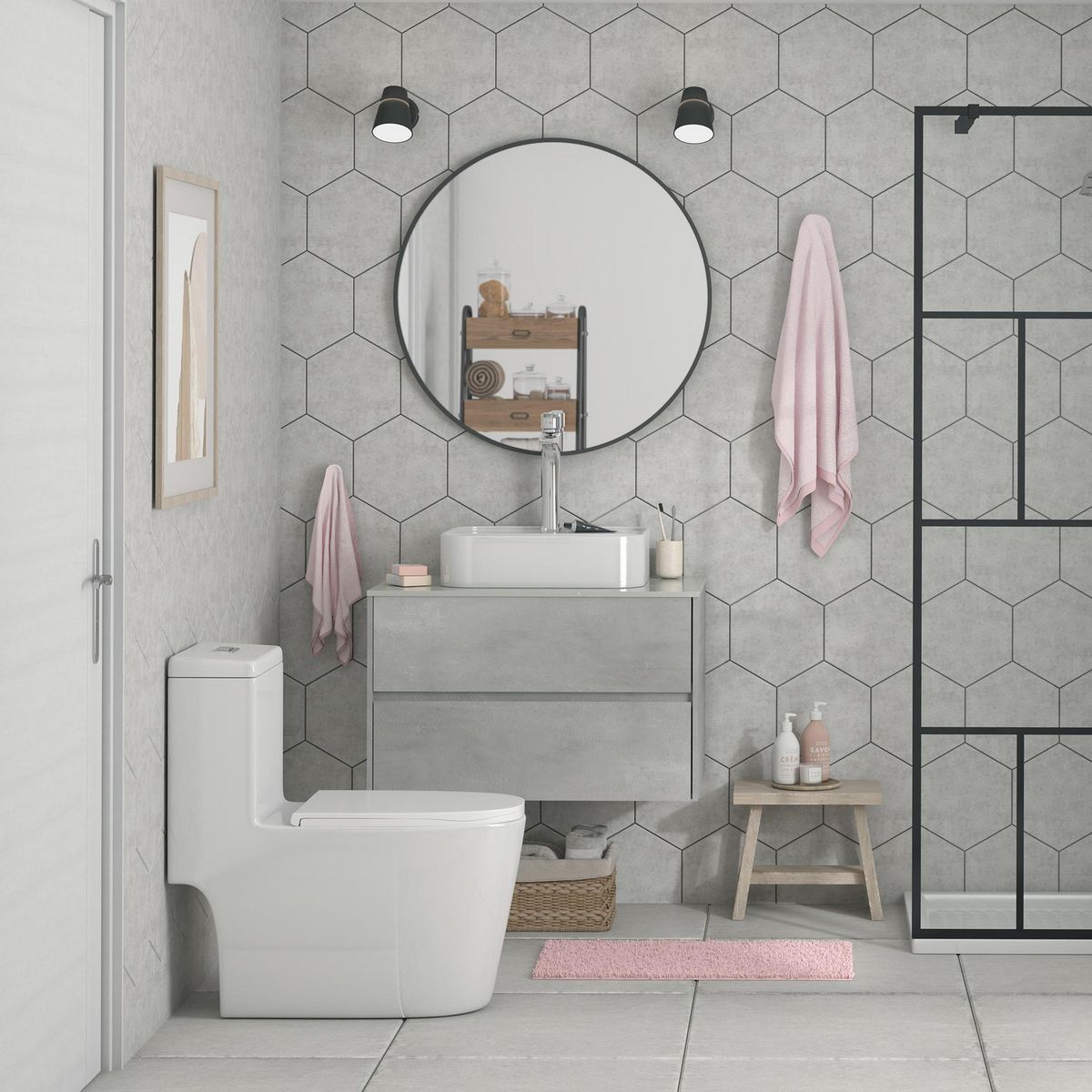 PAMESA - Porcelanato 25.8x29 cm Alpha Marengo Marengo 1 m2