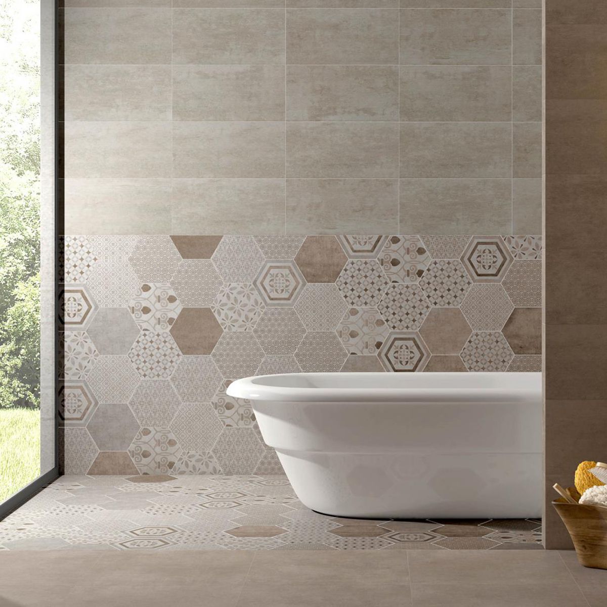 PAMESA - Porcelanato 25.8x29 cm Alpha Mix Diseño 1 m2