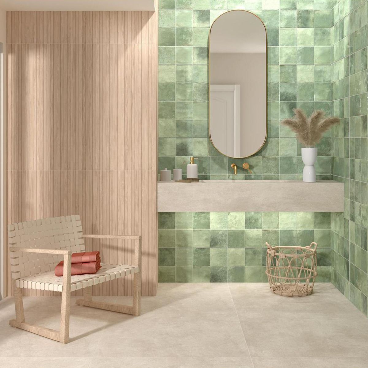 PAMESA - Cerámica 31.6x60 cm Artis Verde Verde 1.52 m2