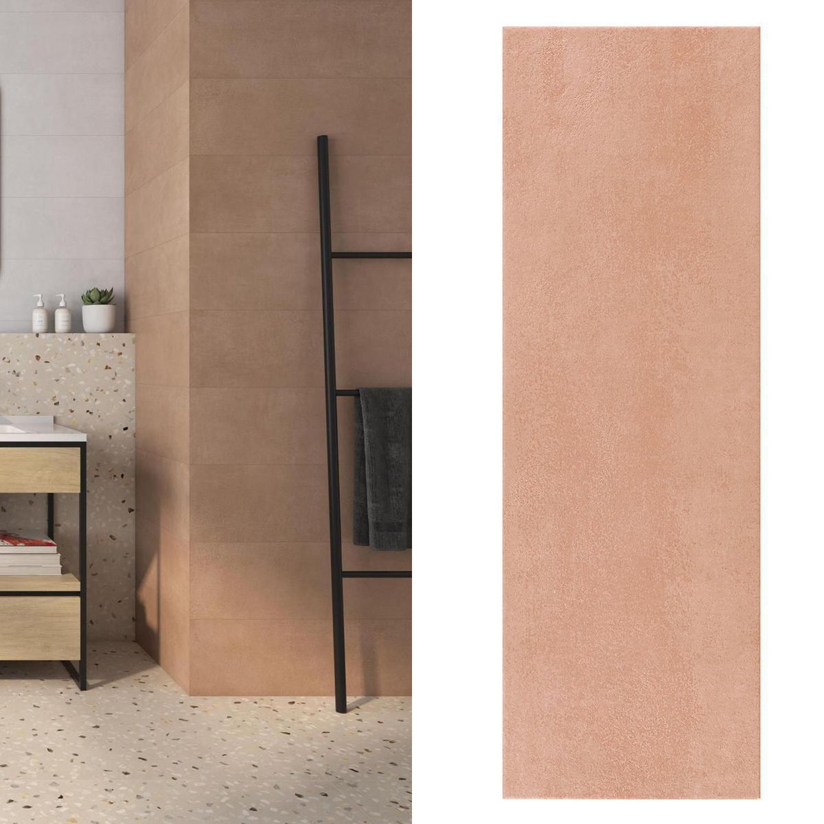 PAMESA - Cerámica 25x75 cm Dosso Argila Rosa Pálido 1.31 m2