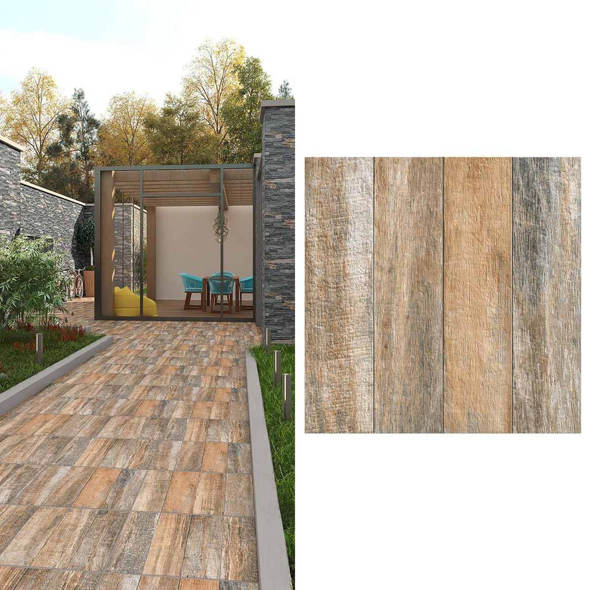 INCEFRA - Cerámica 45x45 cm Matanza Café 2.32 m2