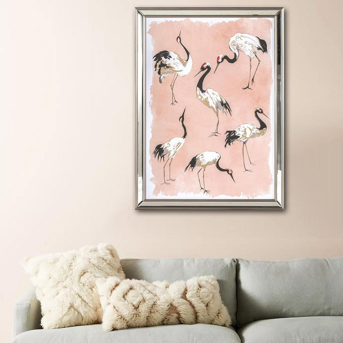 HOMY - Cuadro swan pink 56x76 cm