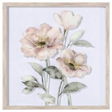 Cuadro flor pink 1 53x53 cm