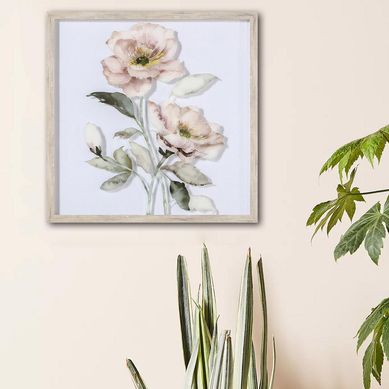 Cuadro flor pink2 53x53 cm