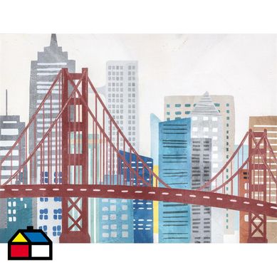 Canvas city pastel 1 60x80 cm.