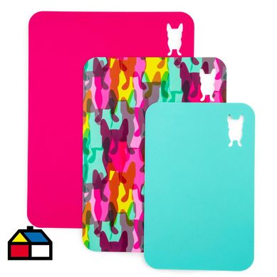 Set 3 laminas de picar happy